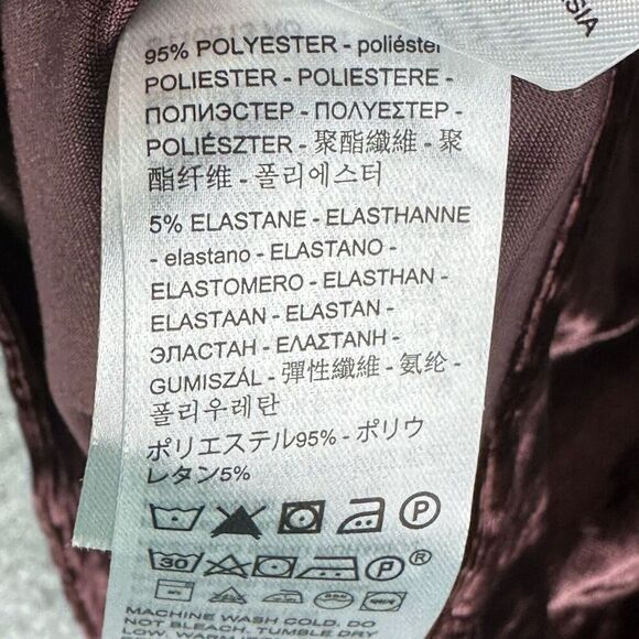 Levis Bodega Top Women L Brown Velvet Velour Slim Effortless Y2K Long Sleeve NEW - Picture 13 of 16